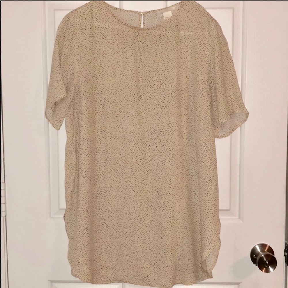 Peach Dress Top with Black Speckles - NWOT!